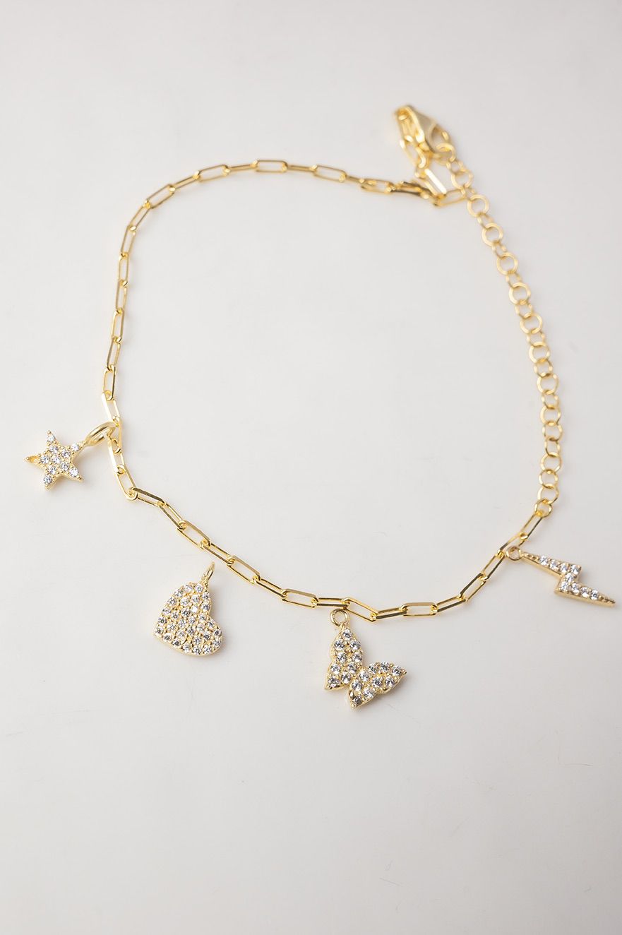 Chain and Initial Bracelet